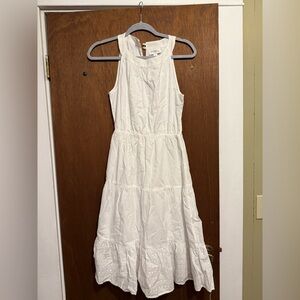 White Midi sleeveless dress, perfect for spring/summer bridal shower or vacation